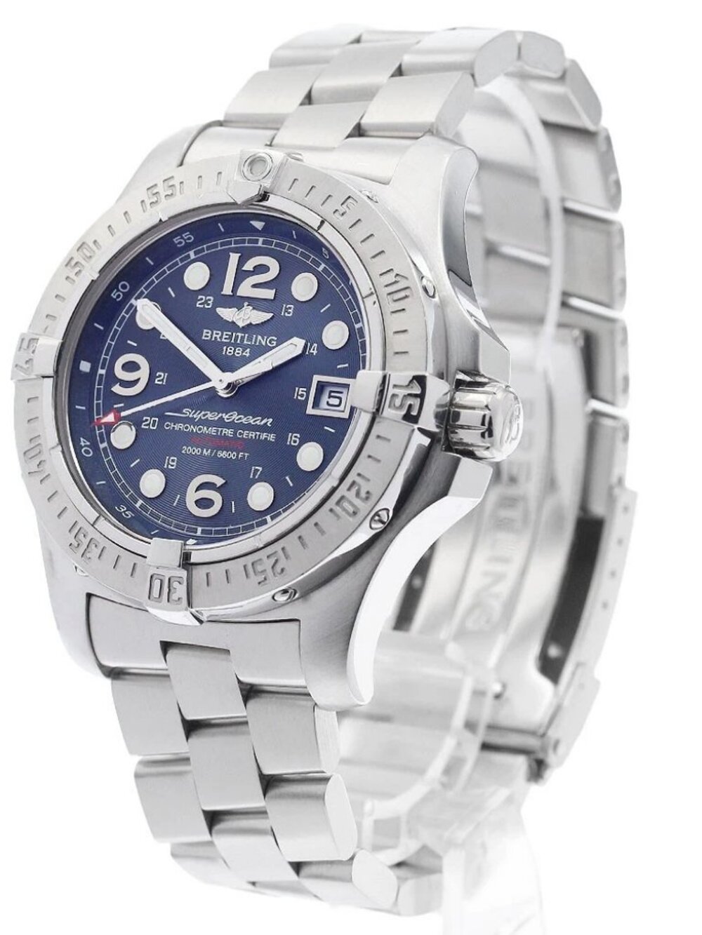 BREITLING Super Ocean A17390 Date Navy Dial Automatic Men's Watch_962171